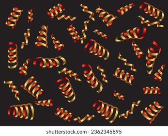 Illustration of tape and confetti