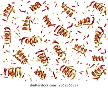 Ilustración de cinta y confeti