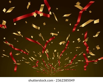 Illustration of tape and confetti
