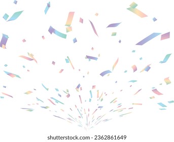 Illustration of tape and confetti