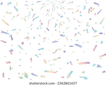 Illustration of tape and confetti