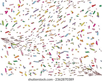 Ilustración de cinta y confeti