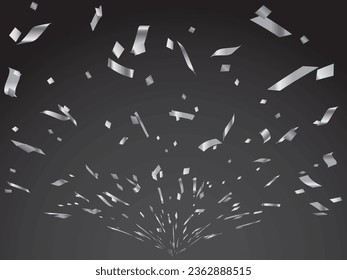 Illustration of tape and confetti