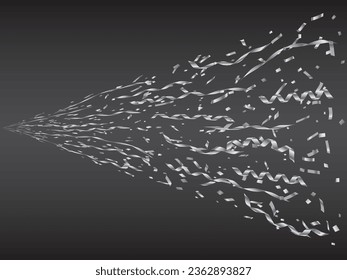 Illustration of tape and confetti
