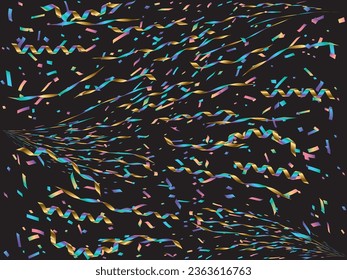 Illustration of tape and confetti