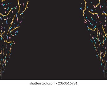 Illustration of tape and confetti