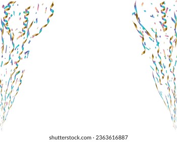 Illustration of tape and confetti