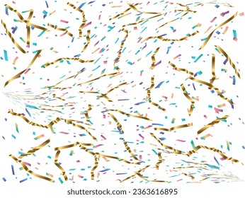 Ilustración de cinta y confeti