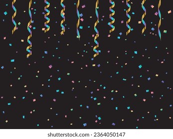 Illustration of tape and confetti