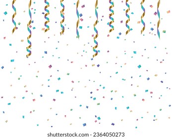 Ilustración de cinta y confeti