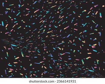 Illustration of tape and confetti