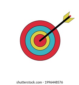 illustration of a target with arrows, suitable for illustrating a goal and an achievement target