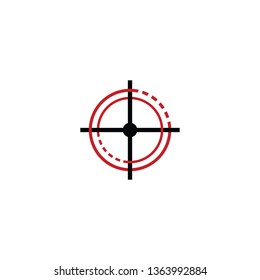 ILLUSTRATION TARGET, CROSS CIRCLE DESIGN ICON LOGO VECTOR