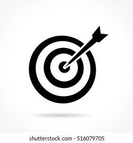 Illustration of target icon on white background