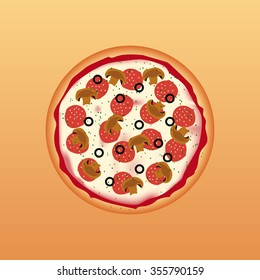 illustration of tasty pizza vector eps 10