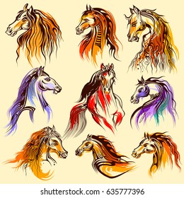 illustration of Tattoo art design of  collection