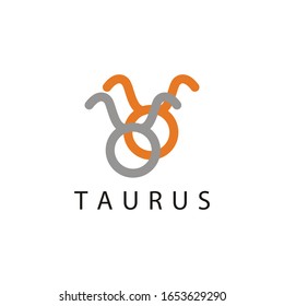 Illustration Taurus zodiac astrology horoscope logo vector colorful design symbol