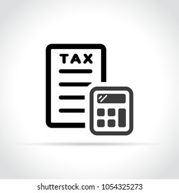 Illustration of tax form icon on white background