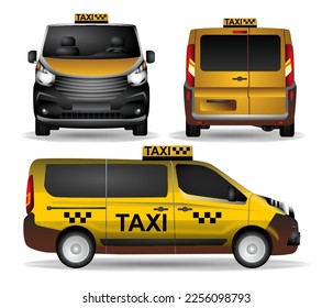 illustration of taxi classic van 

transportation minibus isolated