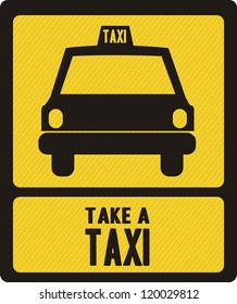 Illustration of taxi icons, transport industry, vector illustration