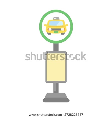 Illustration of a taxi stand