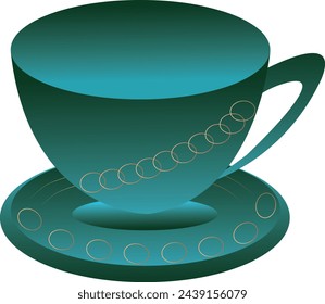 Illustration von Teetasse Mockup Vektor-Design auf einem weißen Hintergrund