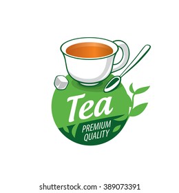 Illustration of tea. design Element vector logo template