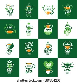 Illustration of tea. design Element vector logo template