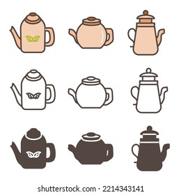 Illustration von Teebeutel-Symbol einzeln auf weißem Hintergrund