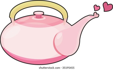 ilustración del recipiente de té sobre blanco