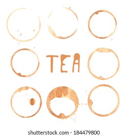 Illustration Of Tea Stains.