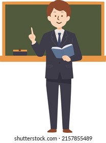 Ilustración de un profesor en clase