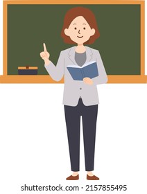 Ilustración de un profesor en clase