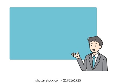 Illustration of the teacher giving the explanation.