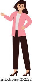 Illustration of Teacher Profession Character. Isolated on White Background. Vector Graphic Design