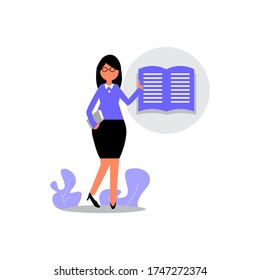 ILLUSTRATION OF A TEACHER PROFESSIONAL. Perfect for covers, brochures, posters, books, banners, leaflets, landing pages, social media content.