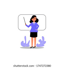 ILLUSTRATION OF A TEACHER PROFESSIONAL. Perfect for covers, brochures, posters, books, banners, leaflets, landing pages, social media content.