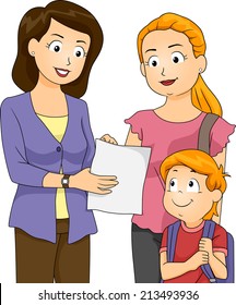 Parents Teaching Children Cartoon Images Stock Photos Vectors Shutterstock