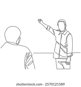 illustration of a teacher teaching