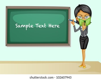 Ilustración de una lección de docencia para profesores