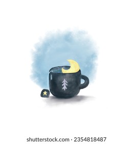 Illustration of teacup with monthly deduction