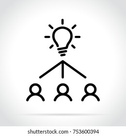 Illustration of team idea concept icon