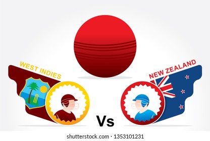 illustration of team playing cricket sports poster design Vector