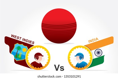 illustration of team playing cricket sports competition poster design Vector