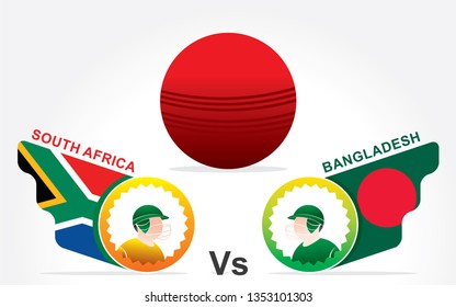 illustration of team playing cricket sports poster design Vector