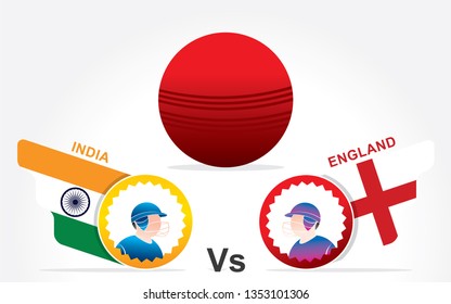 illustration of team playing cricket sports poster design Vector