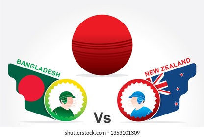 illustration of team playing cricket sports poster design Vector