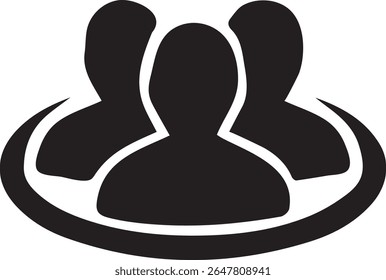 Ilustração do trabalho em equipe e da colaboração Uma representação simbólica da unidade e do suporte em uma configuração de grupo