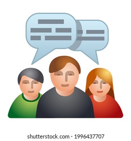 illustration of the teamwork messages chat and communication icon