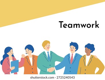 Ilustração do trabalho em equipe no trabalho